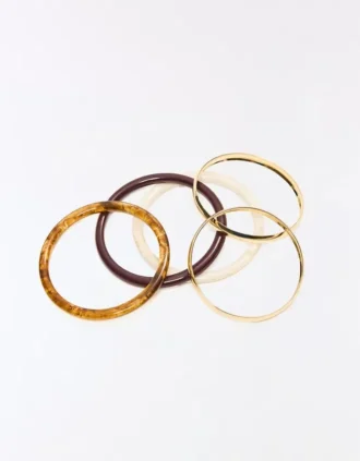 Conjunto de pulseiras de resina