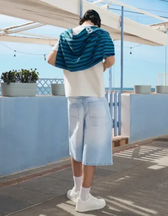Denim skater bermudas – Calções e bermudas de ganga