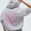 Hoodie Oversize com capuz e fecho, estampado
