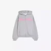 Hoodie Oversize com capuz e fecho, estampado