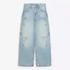 Jeans boyfriend de cintura baixa com estrelas