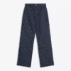 Jeans de cintura alta, corte Straight e com bolinhas