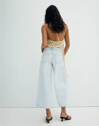 Jeans de cintura alta e perna Wide Leg