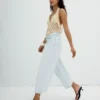 Jeans de cintura alta e perna Wide Leg