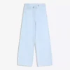 Jeans de cintura alta e perna Wide Leg com cintura cruzada