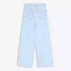 Jeans de cintura alta e perna Wide Leg com cintura cruzada
