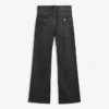 Jeans de cintura baixa com corte bootcut e abas