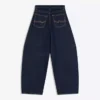 Jeans de cintura baixa e corte largo