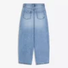 Jeans de cintura baixa e perna Wide Leg com botões à frente – Calças