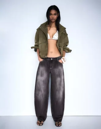 Jeans de ganga largos de cintura baixa
