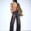 Jeans de ganga largos de cintura baixa
