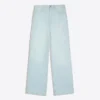 Jeans largos com remendo