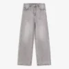Jeans super largos com bordado