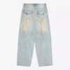 Jeans super largos com bordados – #Bershkastyle – Homem