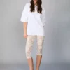 Leggings capri de renda