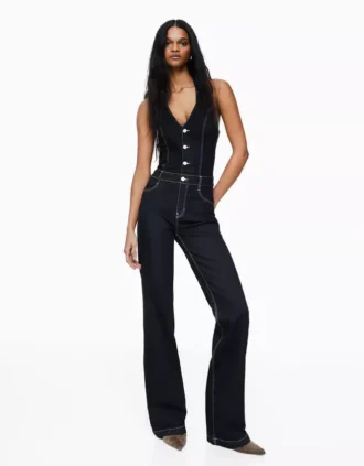Macacão em Denim – Vestidos e jardineiras
