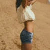 Mini-calções de Denim – Denim