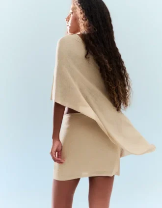 Mini-saia com fio metálico – Mulher