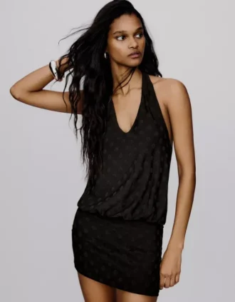 Mini-vestido com bolinhas