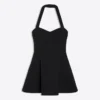 Mini-vestido com decote halter