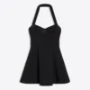 Mini-vestido com decote halter