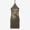 Mini-vestido com decote halter Ed Hardy X Bershka