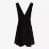 Mini-vestido com folhos em chiffon