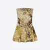 Mini-vestido com ombros à vista e estampado Paisley