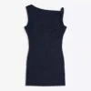 Mini-vestido de Denim com ombros à vista – Vestidos e jardineiras