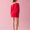 Mini-vestido de manga comprida com saia justa