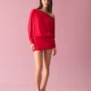 Mini-vestido de manga comprida com saia justa