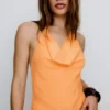 Mini-vestido drapeado