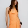 Mini-vestido drapeado