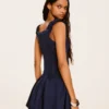 Mini-vestido em Denim