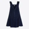 Mini-vestido em Denim