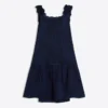 Mini-vestido em Denim