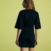 Mini-vestido franzido