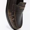 Mocassim franzido com detalhe escovado – Sapatos elegantes