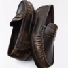 Mocassim franzido com detalhe escovado – Sapatos elegantes