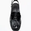 Mocassins com borla e sem parte traseira – Calçado