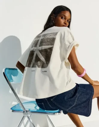Oversize T-shirt com estampado