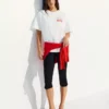 Oversize T-shirt de manga curta estampada – Mulher