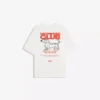 Oversize T-shirt de manga curta estampada – Mulher