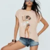 Oversize T-shirt estampada Tyla – Mulher