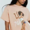 Oversize T-shirt estampada Tyla – Mulher