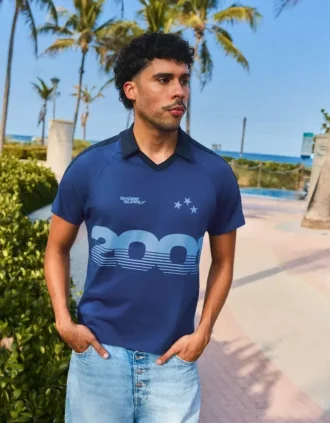 Polo com estampado retro – Bershka Lovers