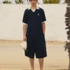 Polo de calção estampado – T-shirts e polos – Homem