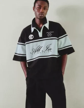 Polo de manga curta com corte largo – T-shirts e polos