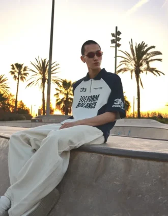Polo de manga curta em malha interlock – Bershka Lovers