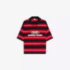 Polo de manga curta às riscas com bordado – T-shirts e polos